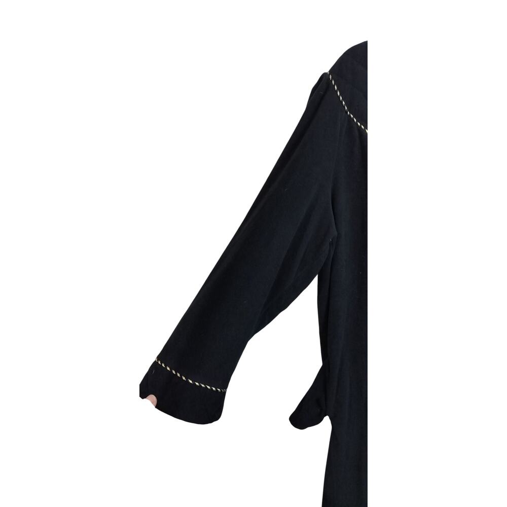 4154) Vintage Vanity Fair Black Velvet Sleepwear Robe Size XXL - Picture 4 of 8